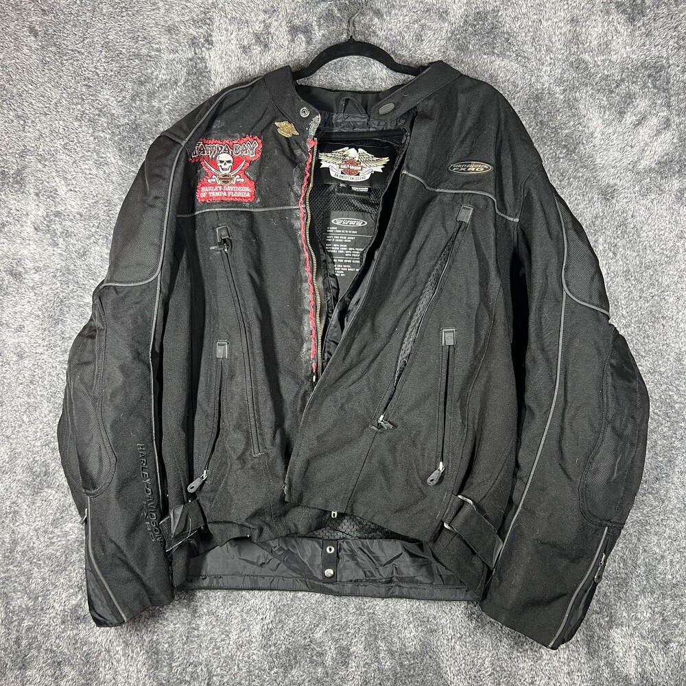 Vintage Harley-Davidson Jacket Mens XL Black FXRG Motorcycle Riding 2000s